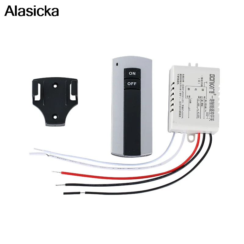 1/2/3 canali ON/OFF 220V Wireless Remote Control Switch ricevitore trasmettitore per lampada luce apparecchiature elettriche Drop Ship