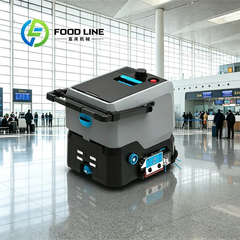 Robotic Floor Scrubber Machine Commercial Warehouse Cleaning Robot Lidar Navigation Auto Recharge Supermarket Hospital Sale