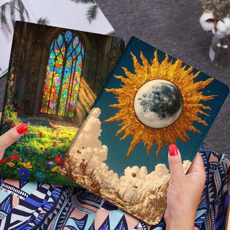 

Чехол для планшета Golden Sun Moon Art Gift для Huawei Honor MatePad MediaPad Air 5 6 7 11 V6 V7 V8 V9 X9 X8 T10 T10s C5e T5