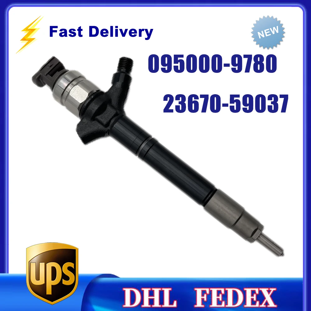 095000-9780 23670-59037  Injector 23670-59037 For Toyota Land Cruiser Landcruiser 200 V8 1VD-FTV Engine Excavator Ac