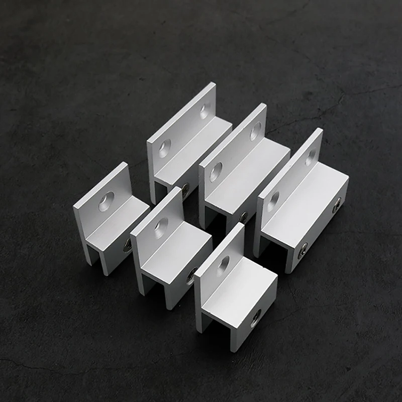 1PCS Aluminum Alloy H-clip Glass Non Perforated Glass Fixing Clip Thickened Advertising Board Bracket Acrylic Buckle Hardware