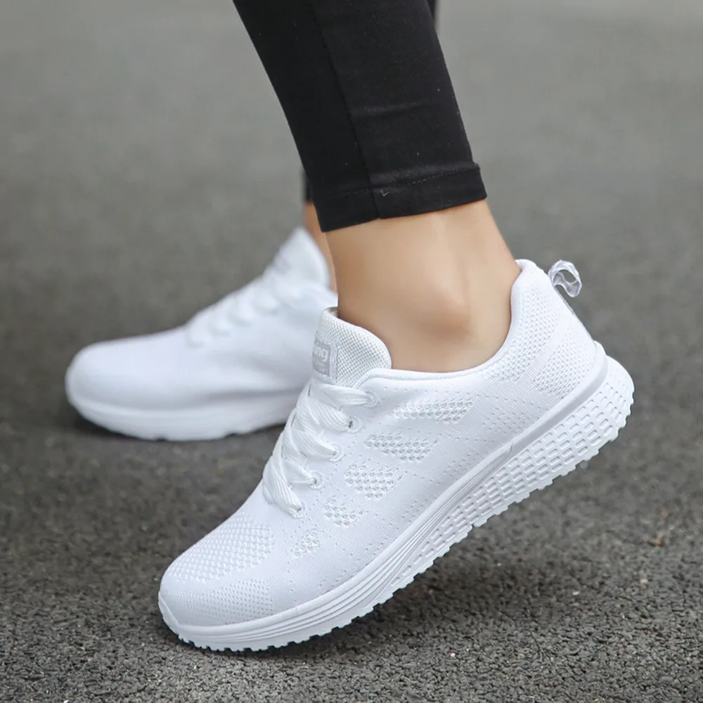 Sneakers Fashion Mixed Colors Lace Up Shoes Comfortable Thick Sole Vulcanized Shoes Sneakers Breathable Shoe For Women Zapatos