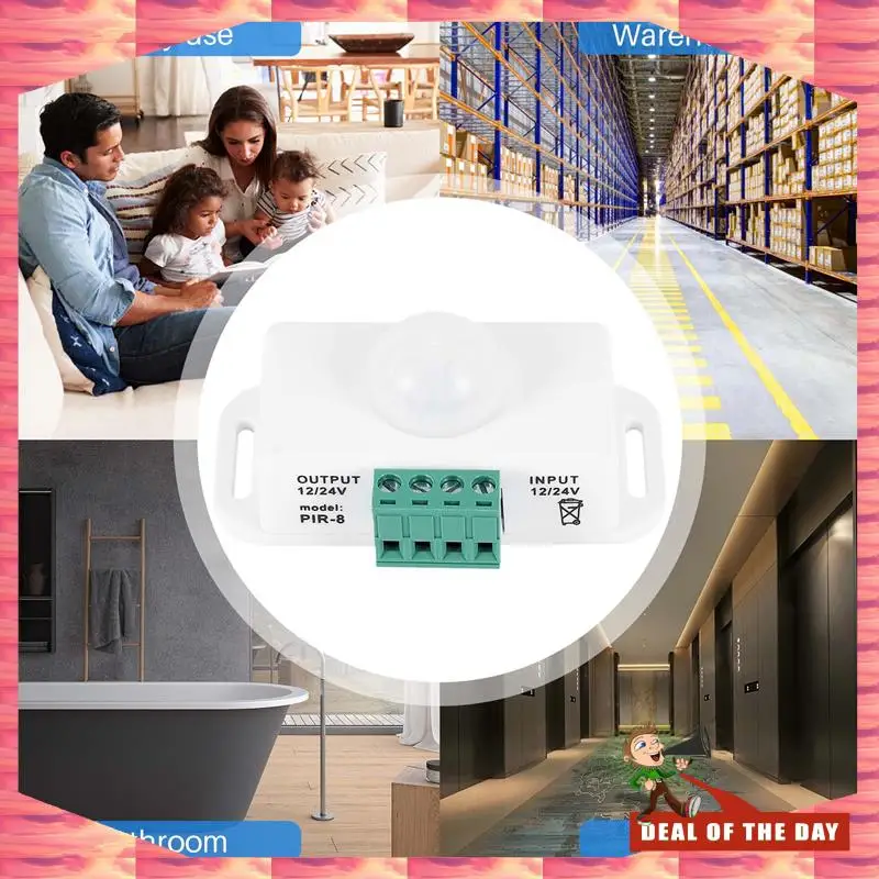 24-Hour Delivery DC 12V 24V PIR Motion Sensor Function Controller LED Switch Body Infrared Switch Motion Timer White For LED Str