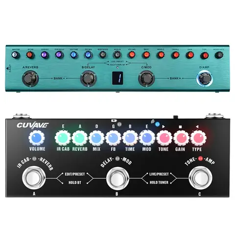 एम-वेव क्यूवेव टैंक-जी क्यूब बेबी रिचार्जेबल गिटार मल्टी-इफेक्ट्स पेडल डिले रिवर्ब कोरस इफेक्ट्स इलेक्ट्रिक गिटार / बेस के लिए 10 best sales क्यूवेव बास - №5