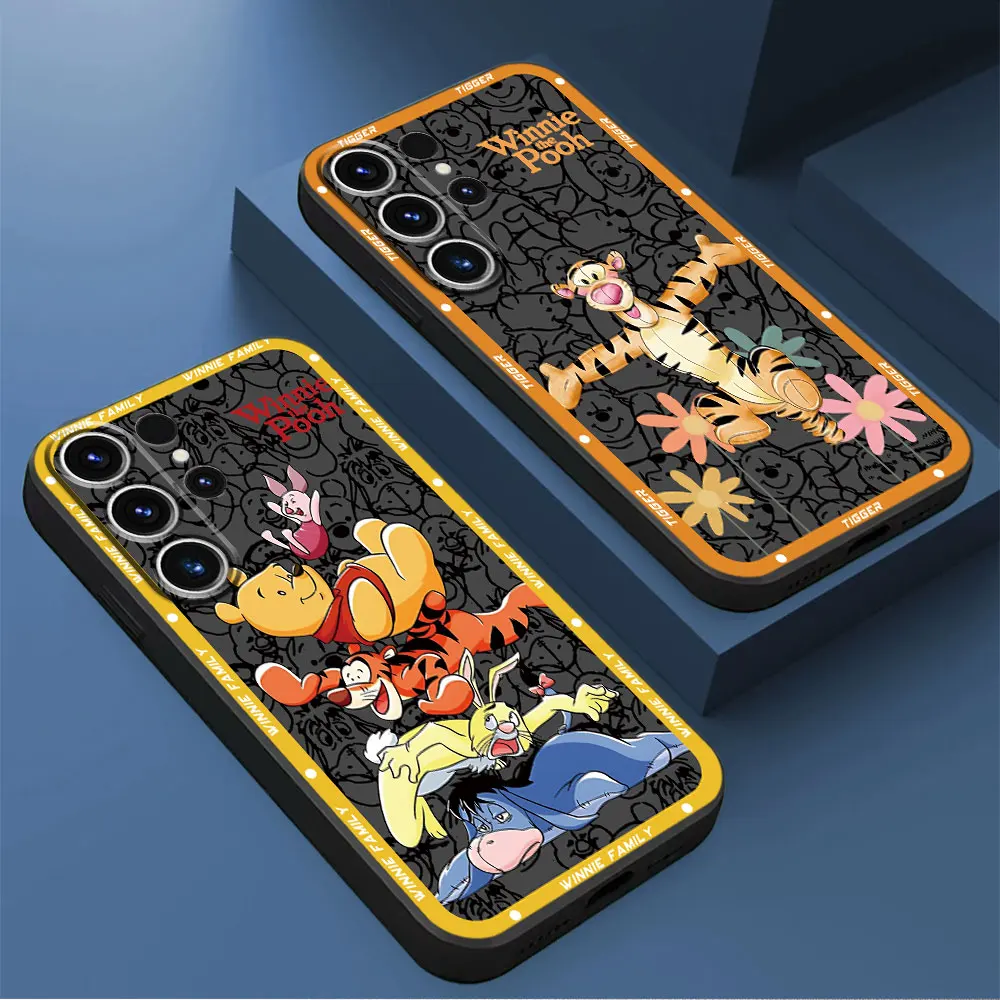 Disney Winnie and Tiger Case for Samsung Galaxy S22 Plus S23 Ultra S21 5G S20 S21 FE S24 Ultra S21 Shockproof TPU Soft Cover