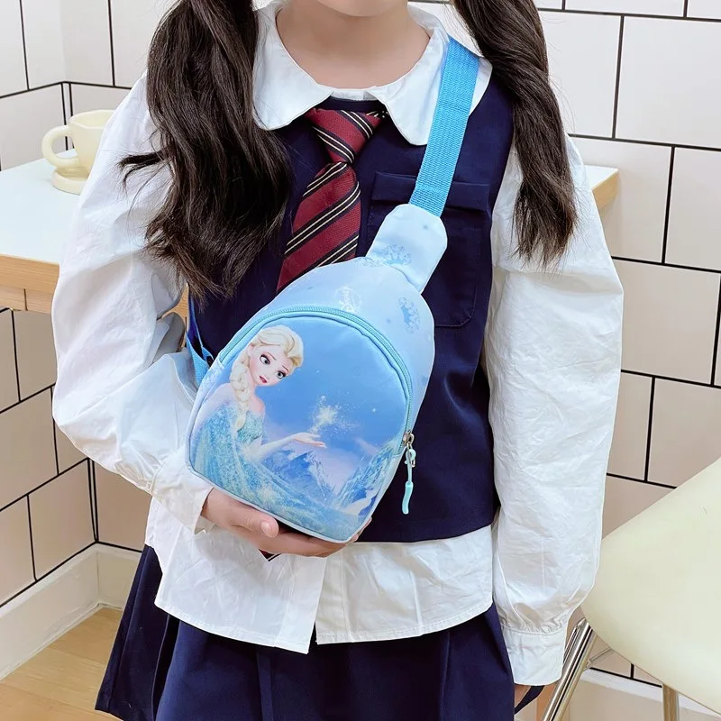 ديزني حقيبة الصدر لطيف حقيبة صغيرة في الهواء الطلق المجمدة إلسا حقيبة كتف للبنين بنات ألعاب الأطفال سنو وايت سستة الخصر حقيبة هدية