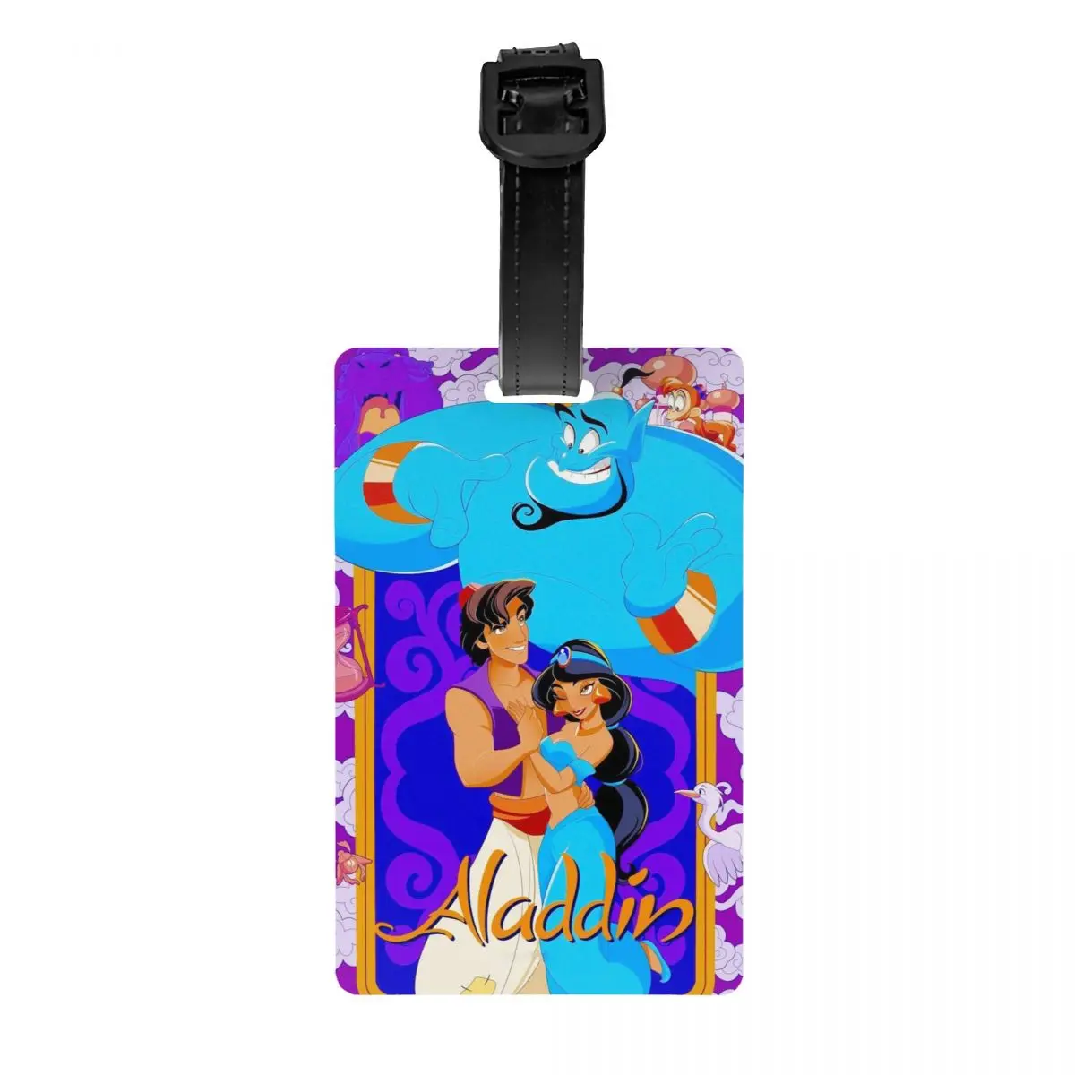 

Custom Cute Cartoon Aladdin Luggage Tag for Suitcases Funny Baggage Tags Privacy Cover Name ID Card