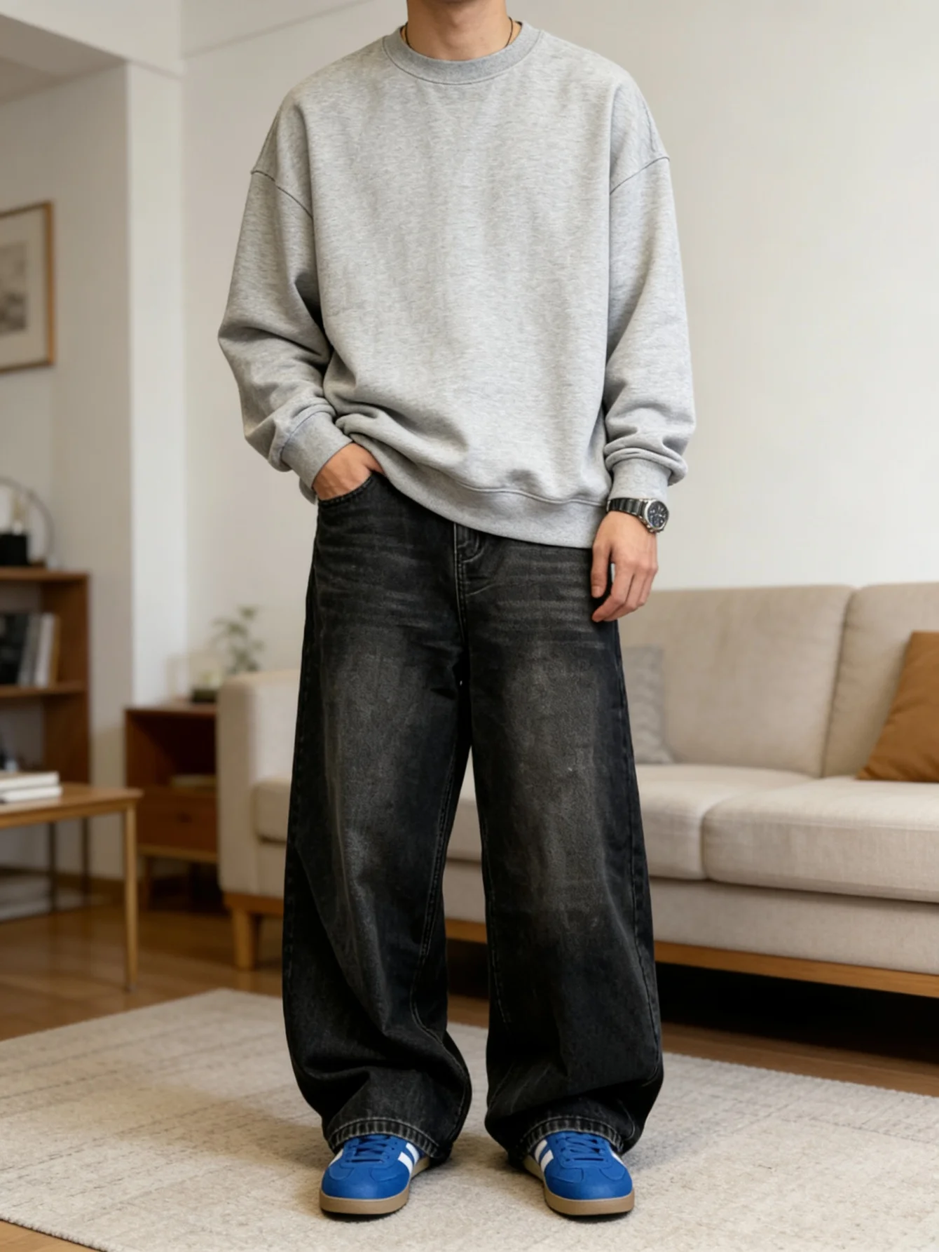 

Men's Wide-leg Pants All-season Versatile For Dating & Gifting No Accessories Included