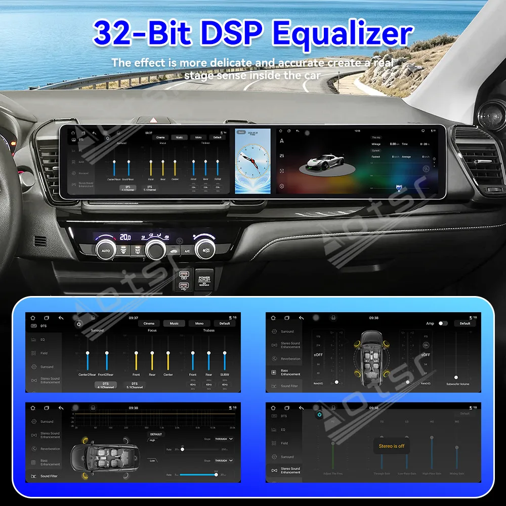 Dual 12.3” Triple Screen Android 15 CarPlay For Honda City 2020–2026 GPS Navigation Car Radio HD Touchscreen Stereo Auto Head