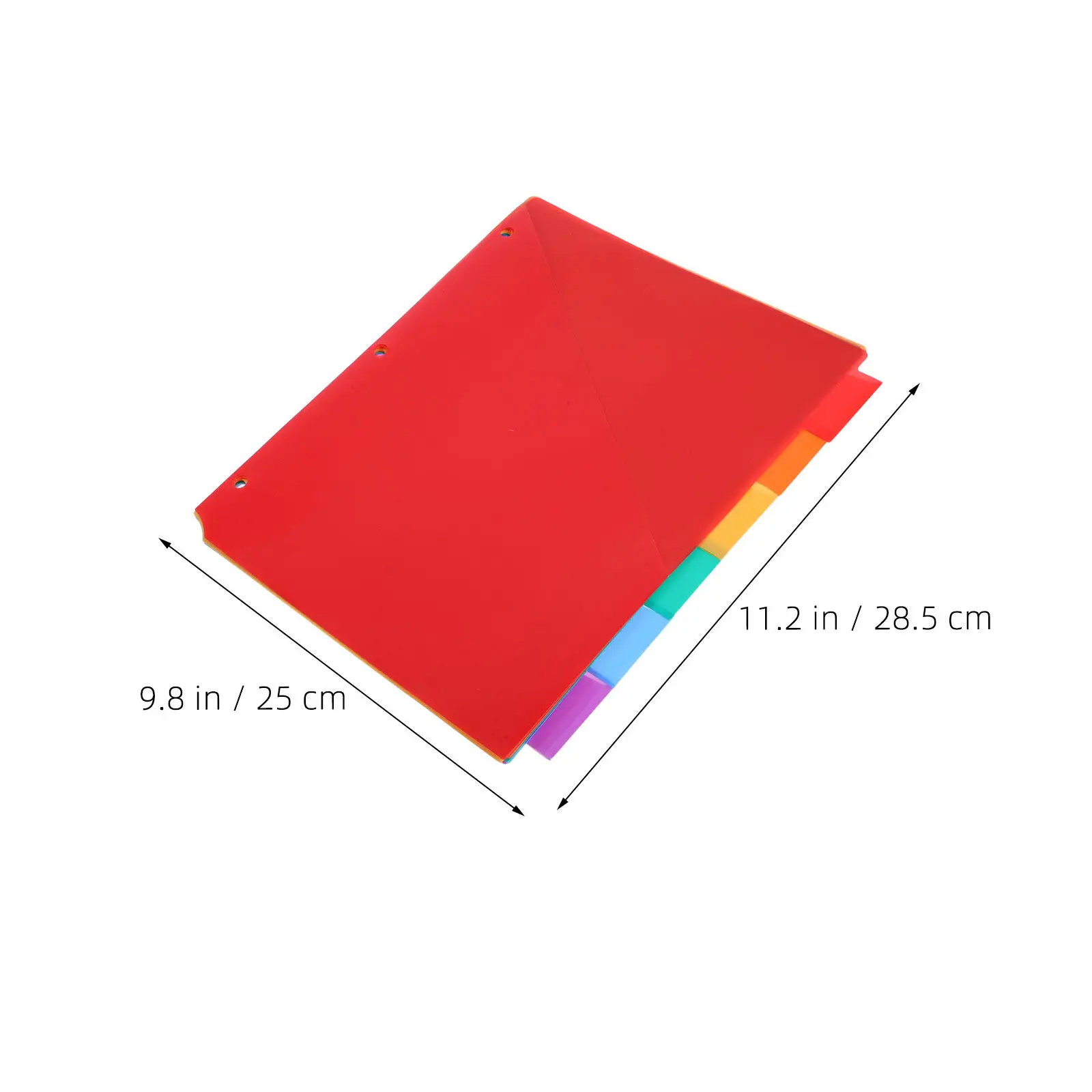 12-Pcs 6-Tab Plastic Binder Index Dividers with Front Pockets for 3-Ring Binder – Office File Organizer
