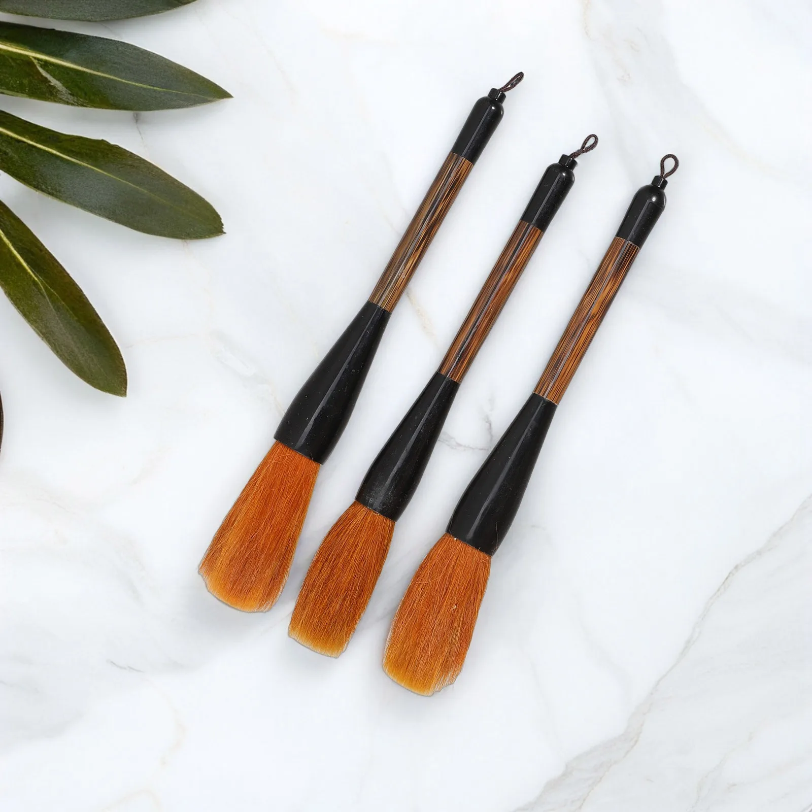 3 قطعة مجموعة فرشاة الخط الصيني الكبيرة شعيرات شعر الذئب الكتابة السلسة لممارسة الرسم أداة رسم سومي التقليدية #5