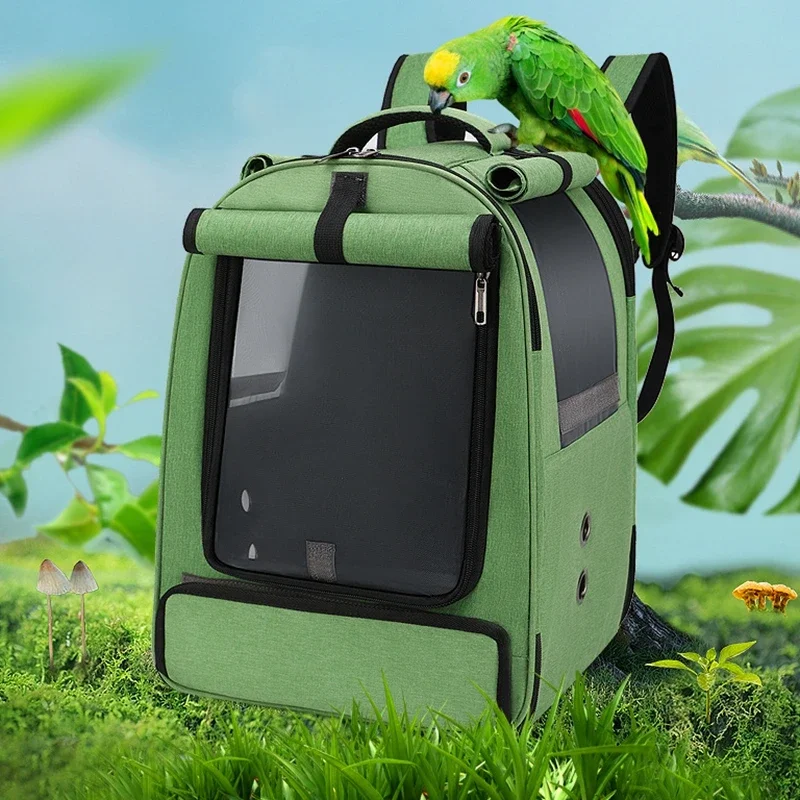 

Outdoor Breathable Pet Parrot Backpack Suit Carrying Cage Cat Dog Travel Carrier Bird Canary Waterproof Bag Transport Birds Supp