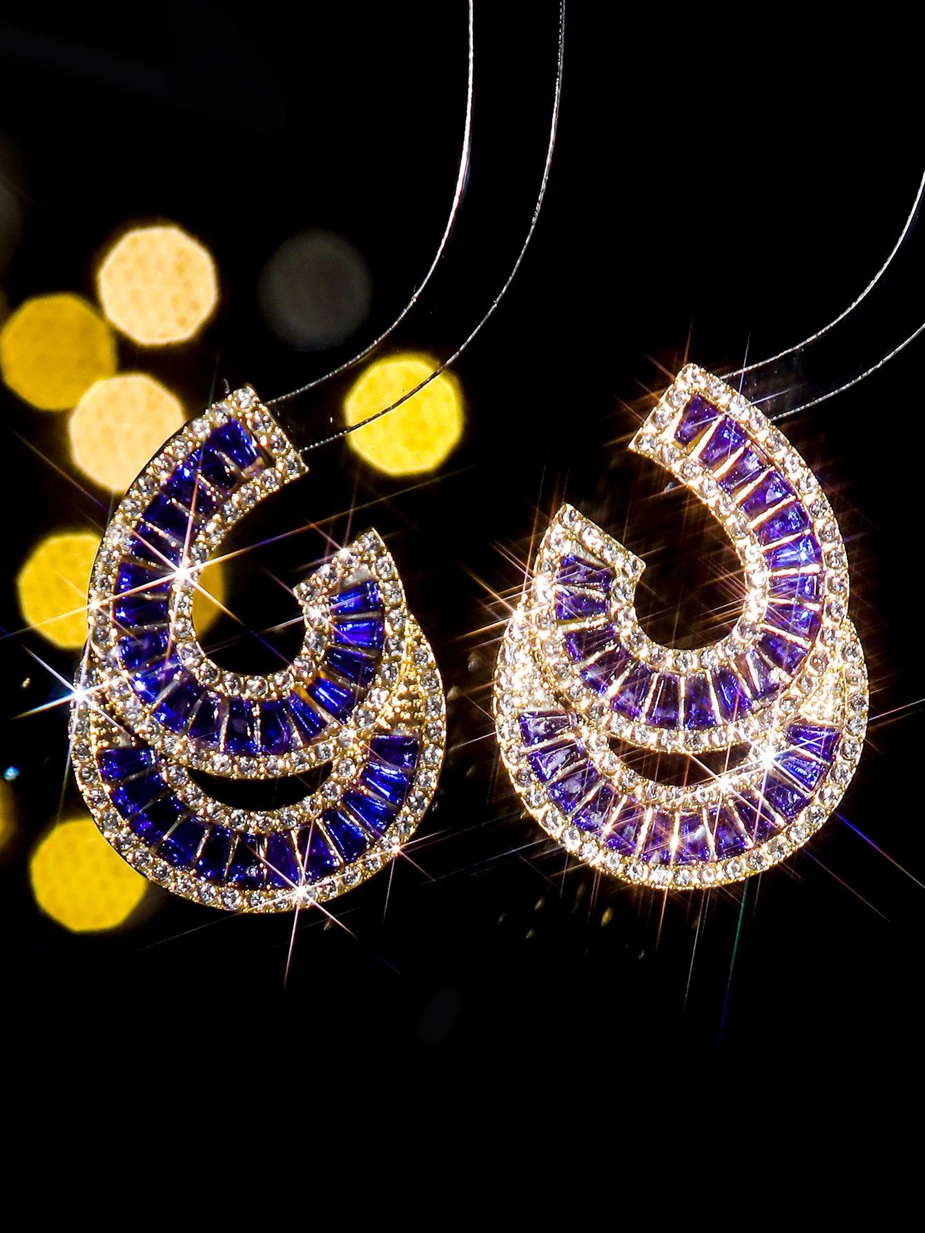Fashion Conch Geometric Drop Dangle Statement Earrings for Women C-Shape Bridal Dangle Earrings