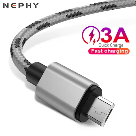 1m 2m 3m Micro USB Cable For Samsung A10 Honor 10i Redmi Note 5 microusb Android Mobile Phone Cord Data Charger Fast Charge Wire