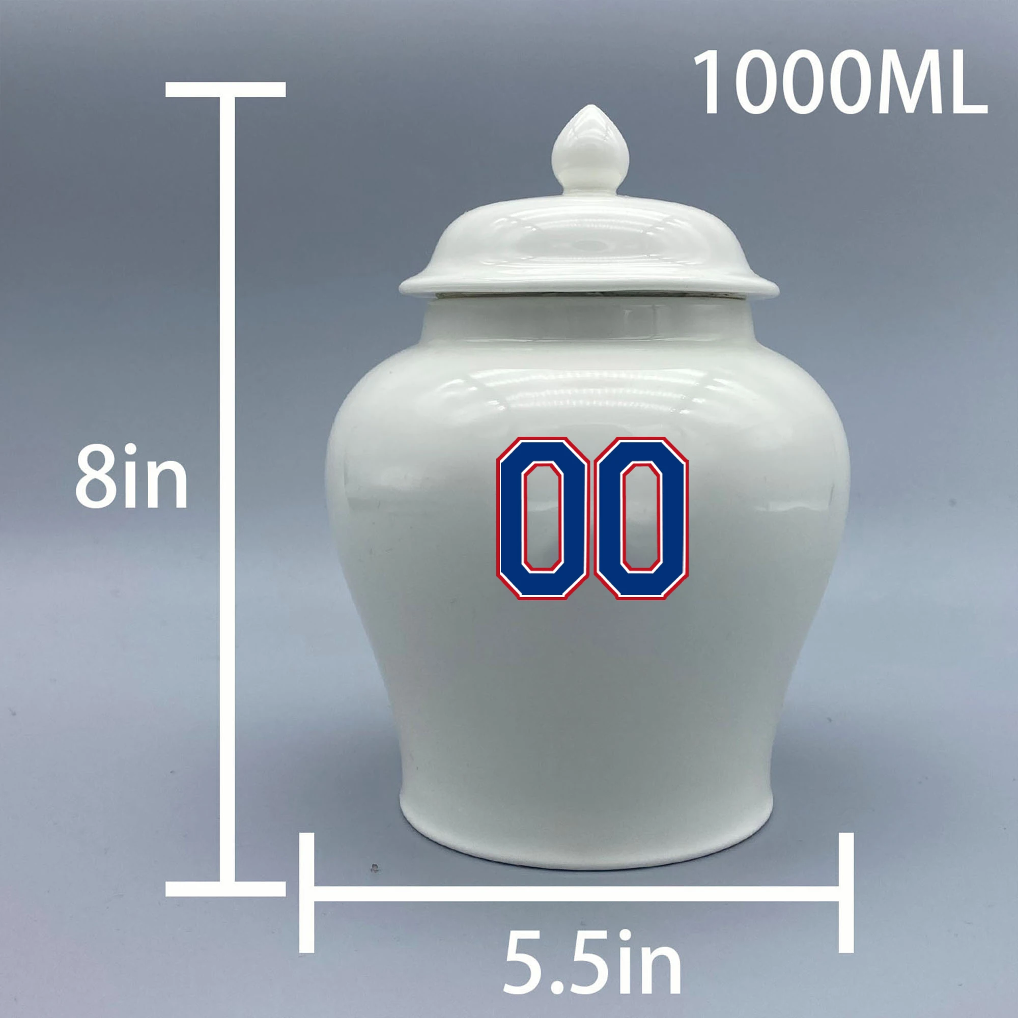 Medium Urn for Texas Rangers-themed Logo Urn.Please send me the customize information-name/date and number on the urn