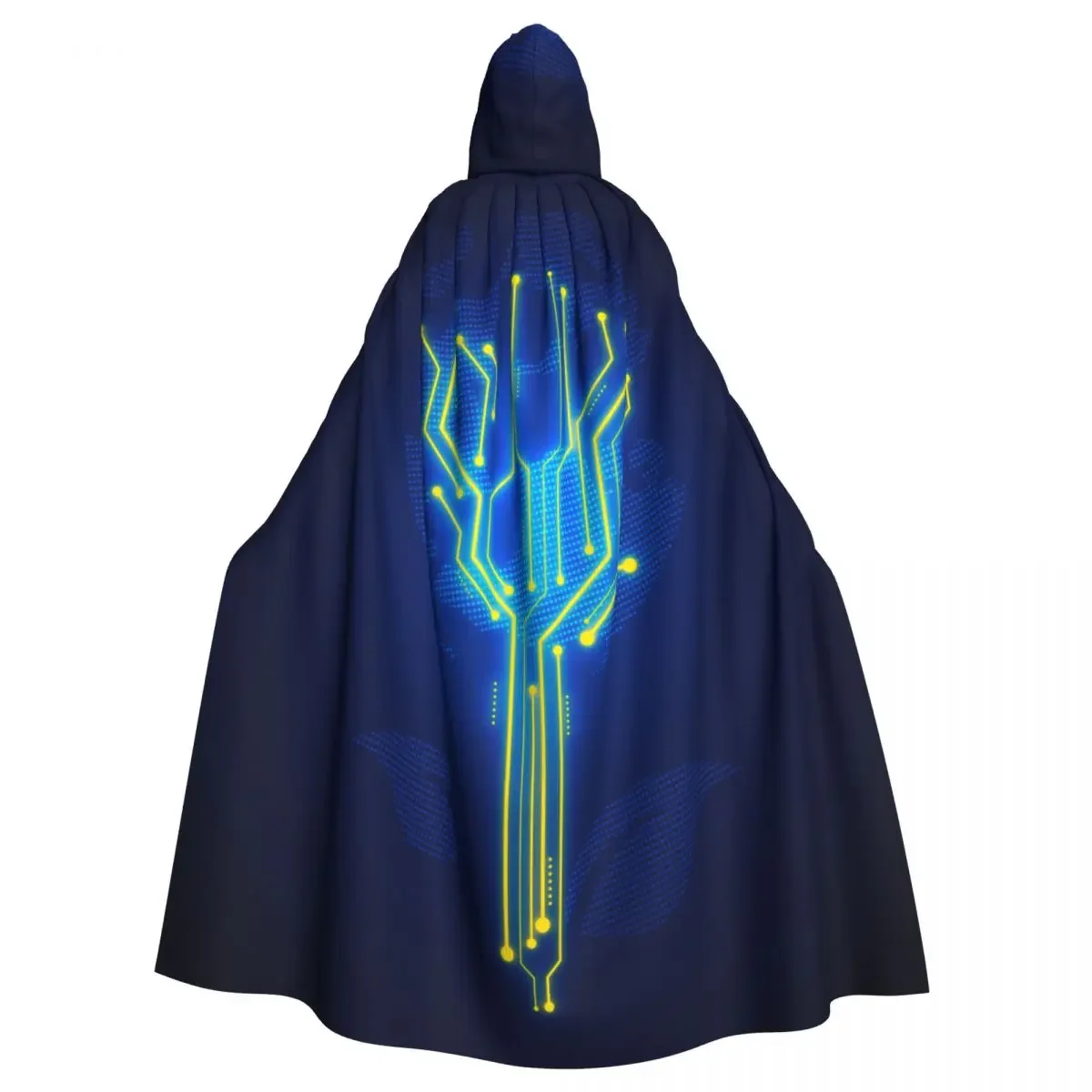 Integrated  Adult  Cape Hooded Medieval Costume Witch Wicca Vampire Carnival Party