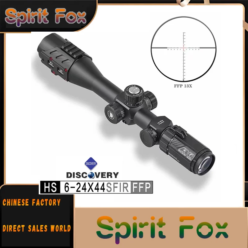 

Discovery-HS 6-24 * 44SFIR FFP30MM, тактический дизайн с диаметром трубки 30 мм, цифровая тактическая маркировка спереди, суперсейсмостойкий.