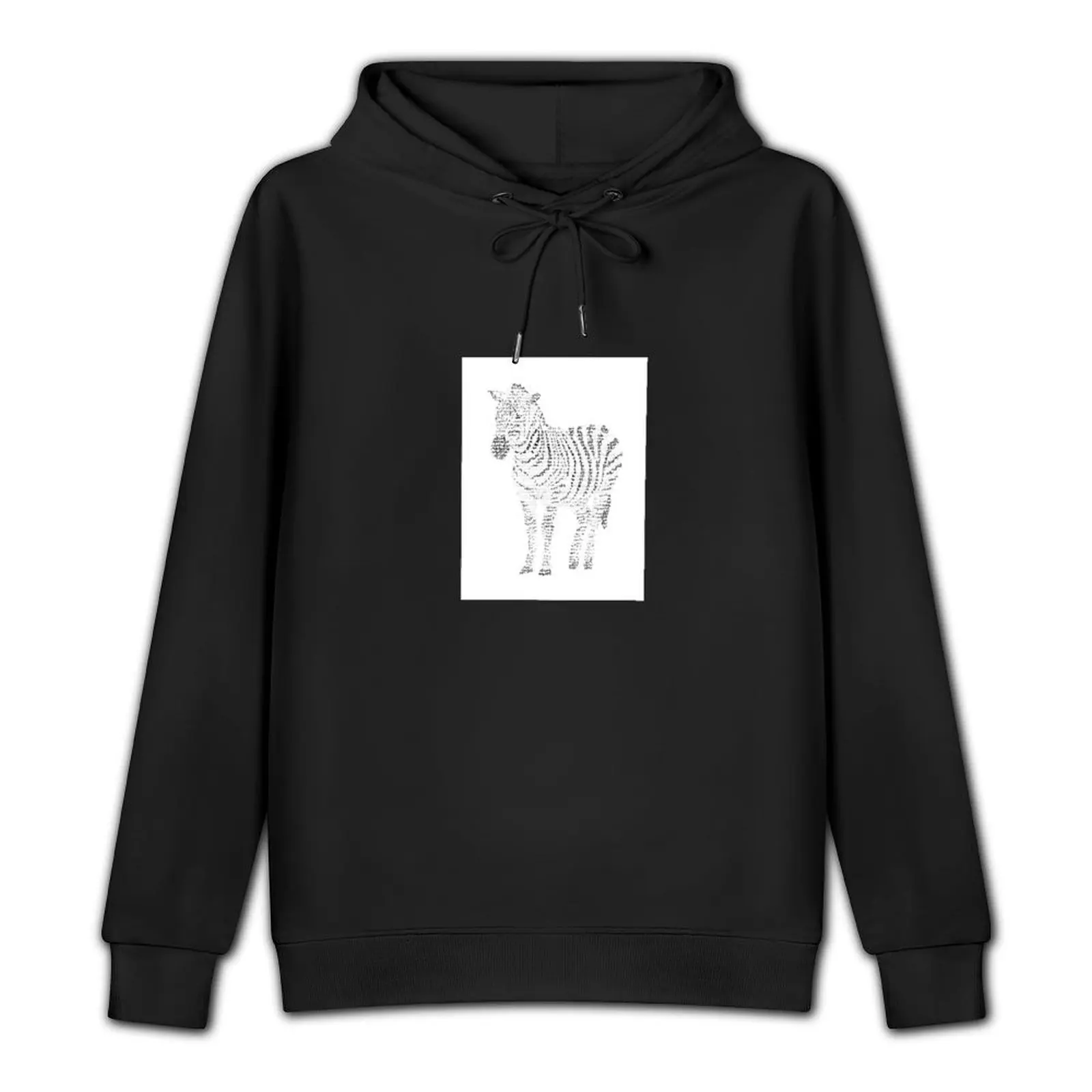 Zebra word art Pullover Hoodie graphic t shirts men men wear male clothes new hoodies and sweatshirts