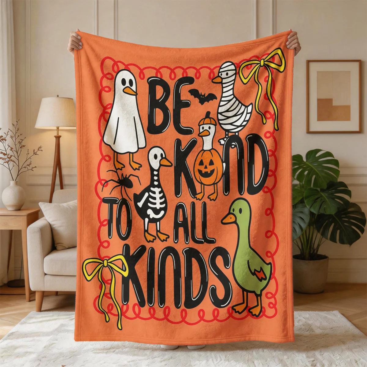 Ultimate Fall Halloween Throw Blanket Pumpkin Autumn Decor Cozy Picnic Knit Seasonal Kids Girls Boys Gift Idea