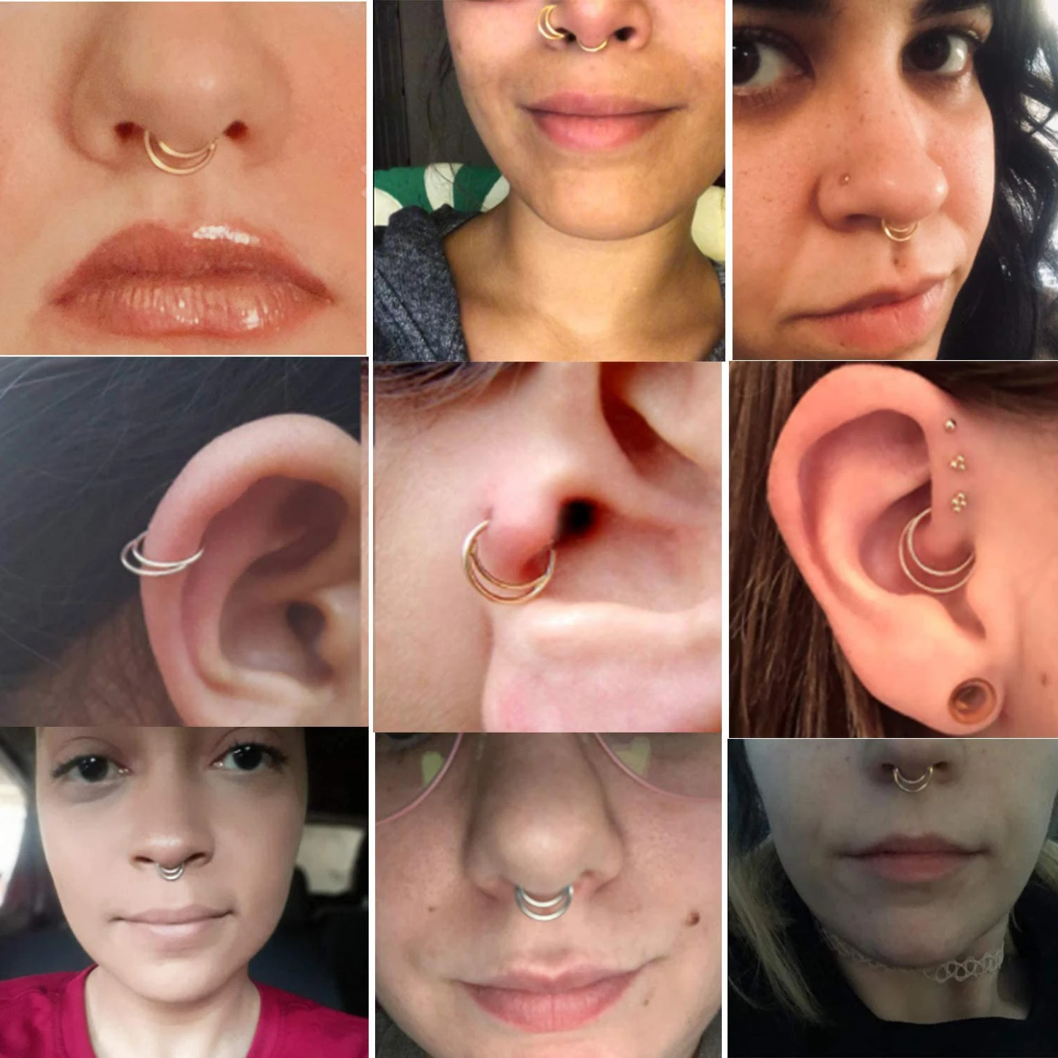 Hinged Nose Ring Hoop for Piercing Jewelry