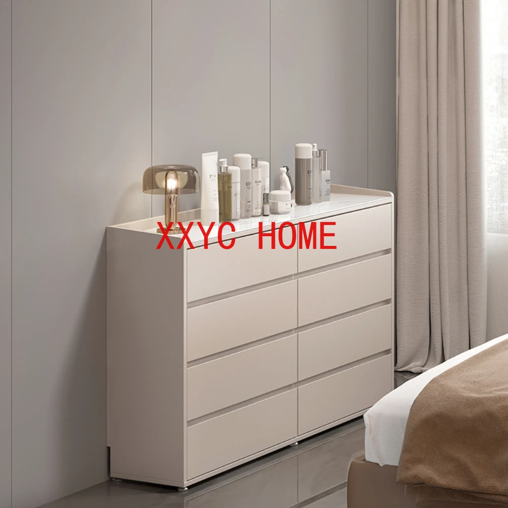 

Ultra-Thin Bedroom Eight Spares Cabinet Simple Modern Light Luxury Tailstock Chest of Drawers TV Cabinet Narrow