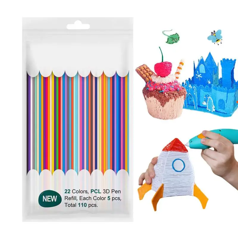5 قطعة 22 اللون ثلاثية الأبعاد خيوط القلم عبوات 2.5 مللي متر ثلاثية الأبعاد طباعة خيوط ثلاثية الأبعاد القلم الملحقات الملونة ثلاثية الأبعاد قلم رسم عبوة خيوط حزمة