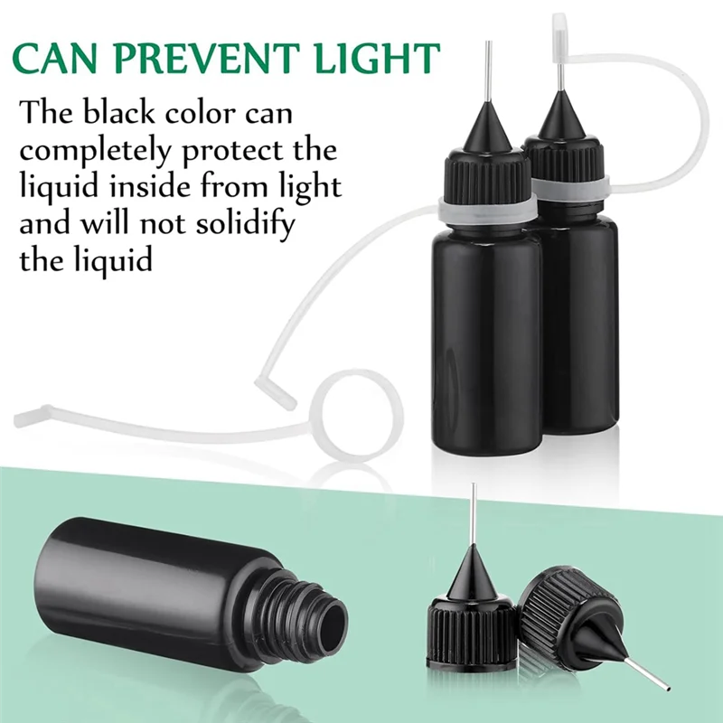 

ABSE-100 шт., 10 мл, пластиковая черная бутылка с игольчатым наконечником, мини-светозащитная пластиковая бутылка