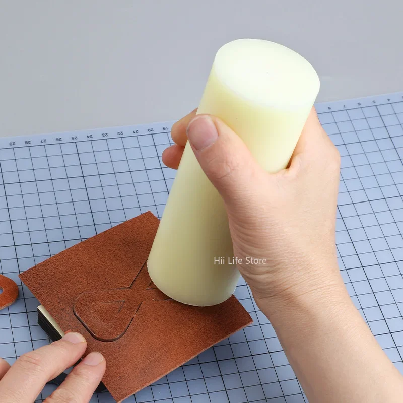 140*50mm Nylon Punching Rod Leather Cutting Die Hammer Beating Tools DIY Handmade Leather Products Nylon Hammer