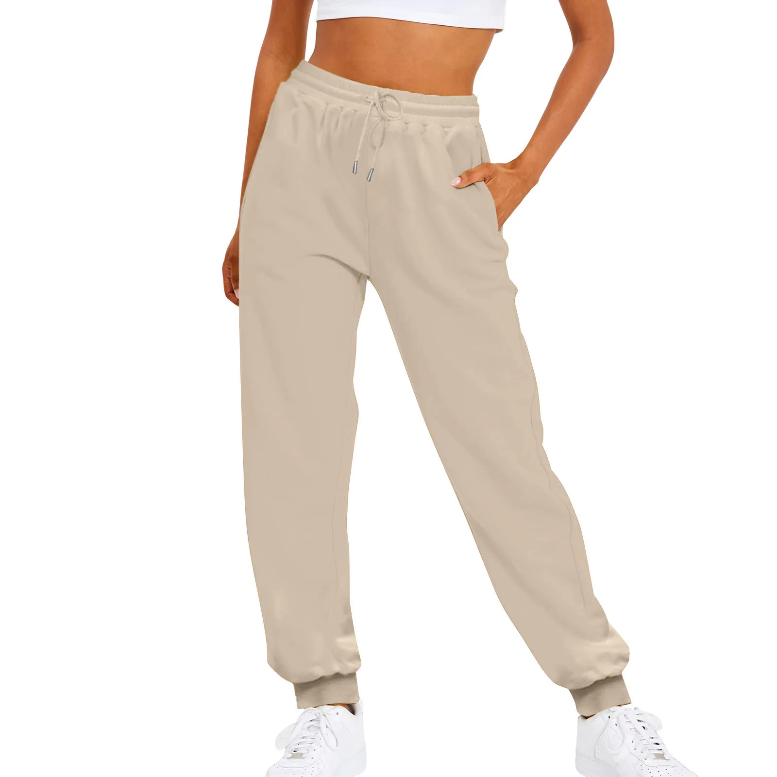 Fashion Womens Casual Sports Pants Running Workout Jogging Warm Fleece Trousers Couple Solid Outdoors Sweatpants Streetwear