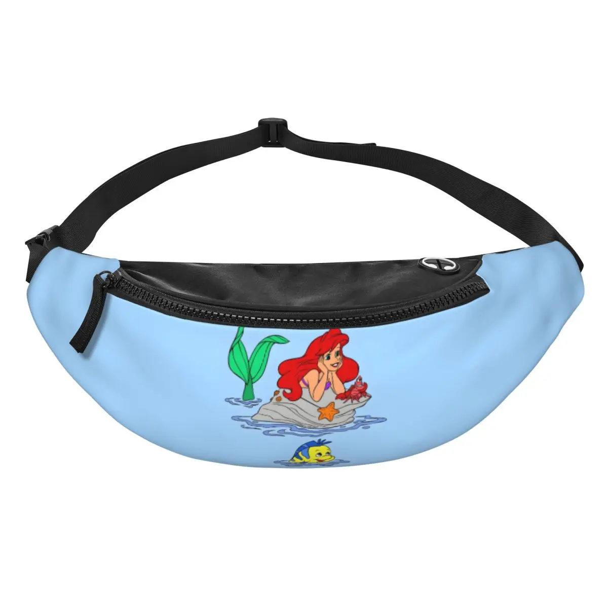 

Custom The Little Anime M-Mermaid Fanny Bag Crossbody Waist Pack Women Men Traveling Phone Money Pouch