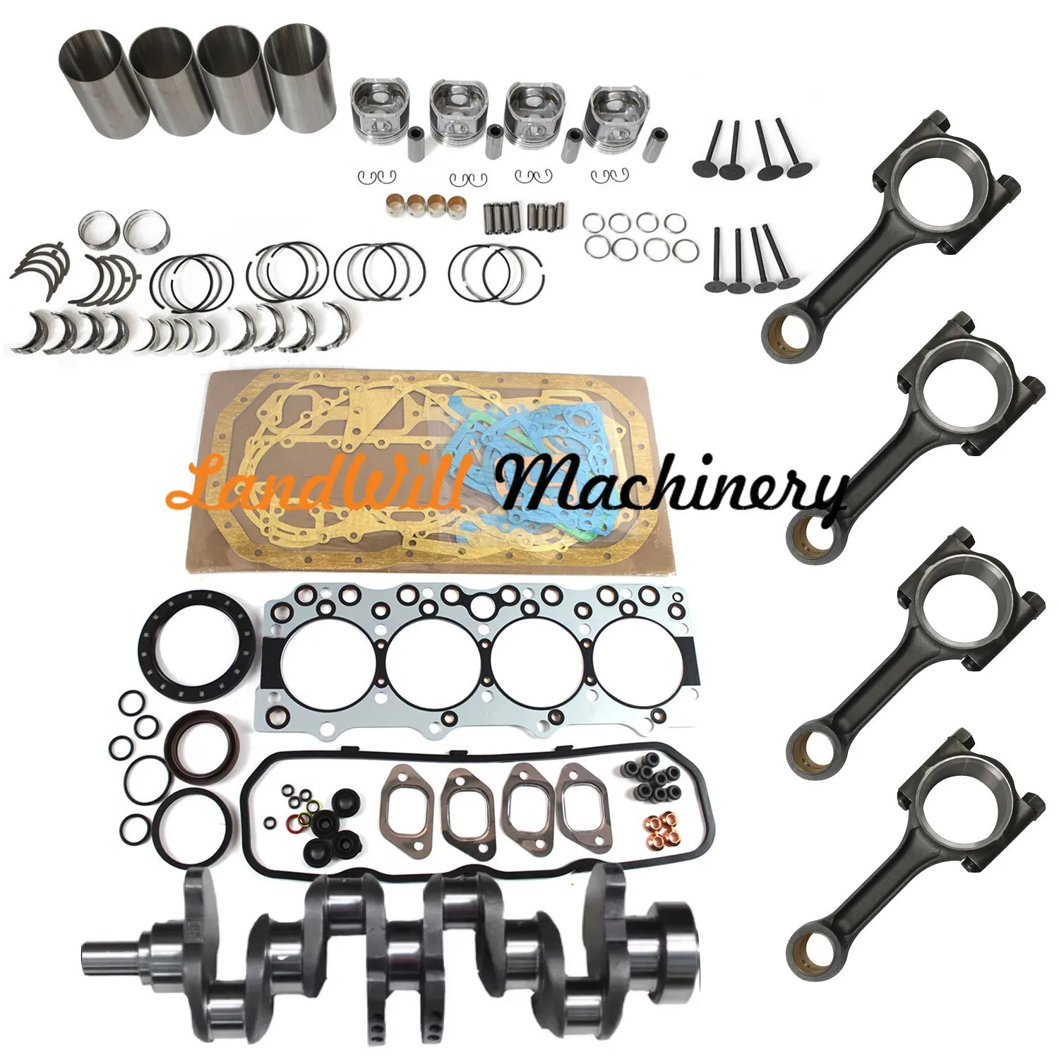Overhaul Rebuild Kit Connecting Rod + Crankshaft Fits For Isuzu 4JB1 Engine
