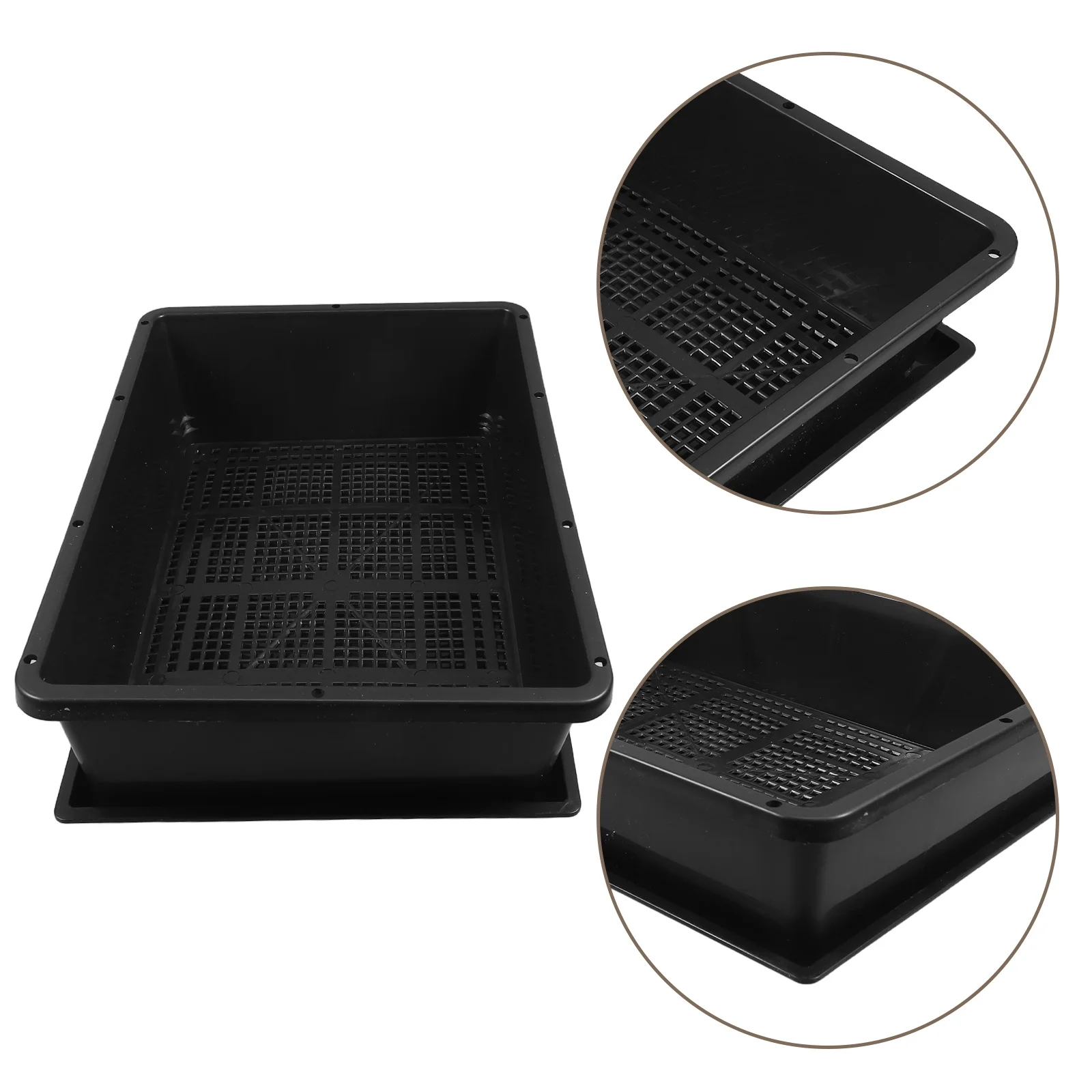 

Nursery Tray for Succulents Seedling Plastic Plant Pots Drainage Bottom Bean Sprouts Vegetable Germination Indoor Gardening