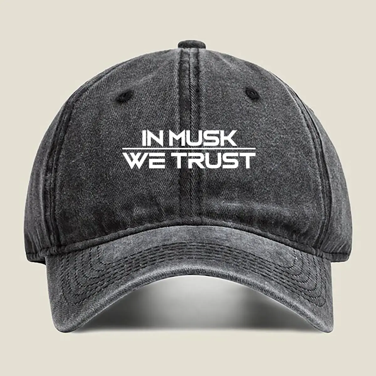 

Musk - смелый, текст - мытая бейсболка с тематическим дизайном