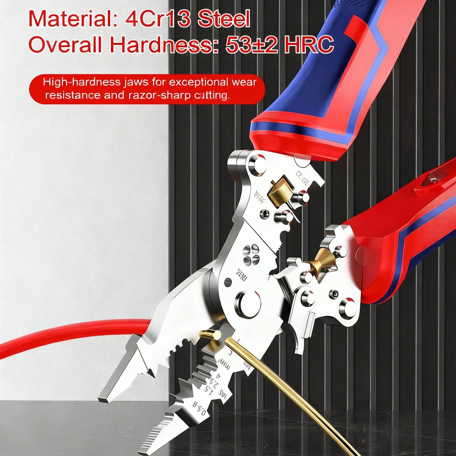 9-in-1 Foldable Wire Stripper Multitool Electrician Pliers with Electricity Measurement Function Cable Cutting And Crimping Tool
