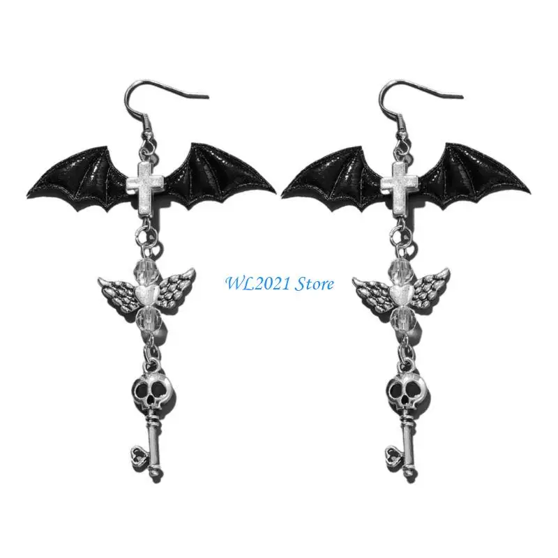 

G5GC Skull Halloween Costume Accessories Hip Hop Ear Piercing Jewelry for Women