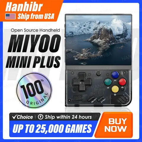 Consola de juegos portátil Retro MIYOO Mini Plus V2 Mini + pantalla IPS consola de videojuegos clásica sistema Linux regalo para niños