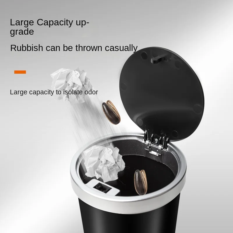 Car Trash Bin ABS Car Interior Rubbish Box Garbage Container Car Cup Holder Trash Can Auto Ashtray Dust Organizer Storage Barrel