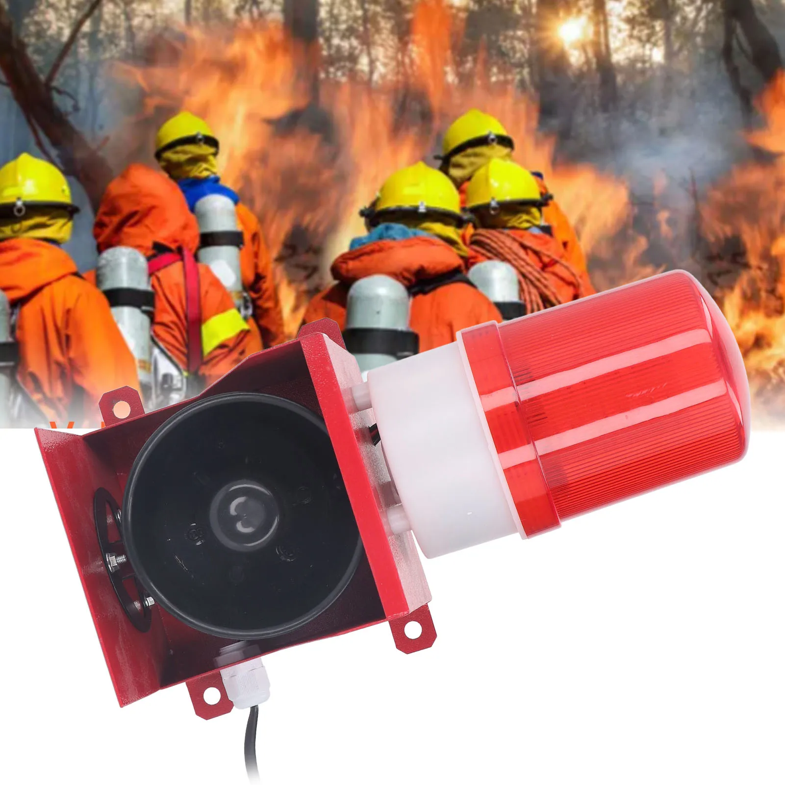 Industrial Siren Alarm Outdoor 115dB Sound Light Horn Waterproof Emergency Strobe Warn Light Industrial Outdoor Siren Strobe