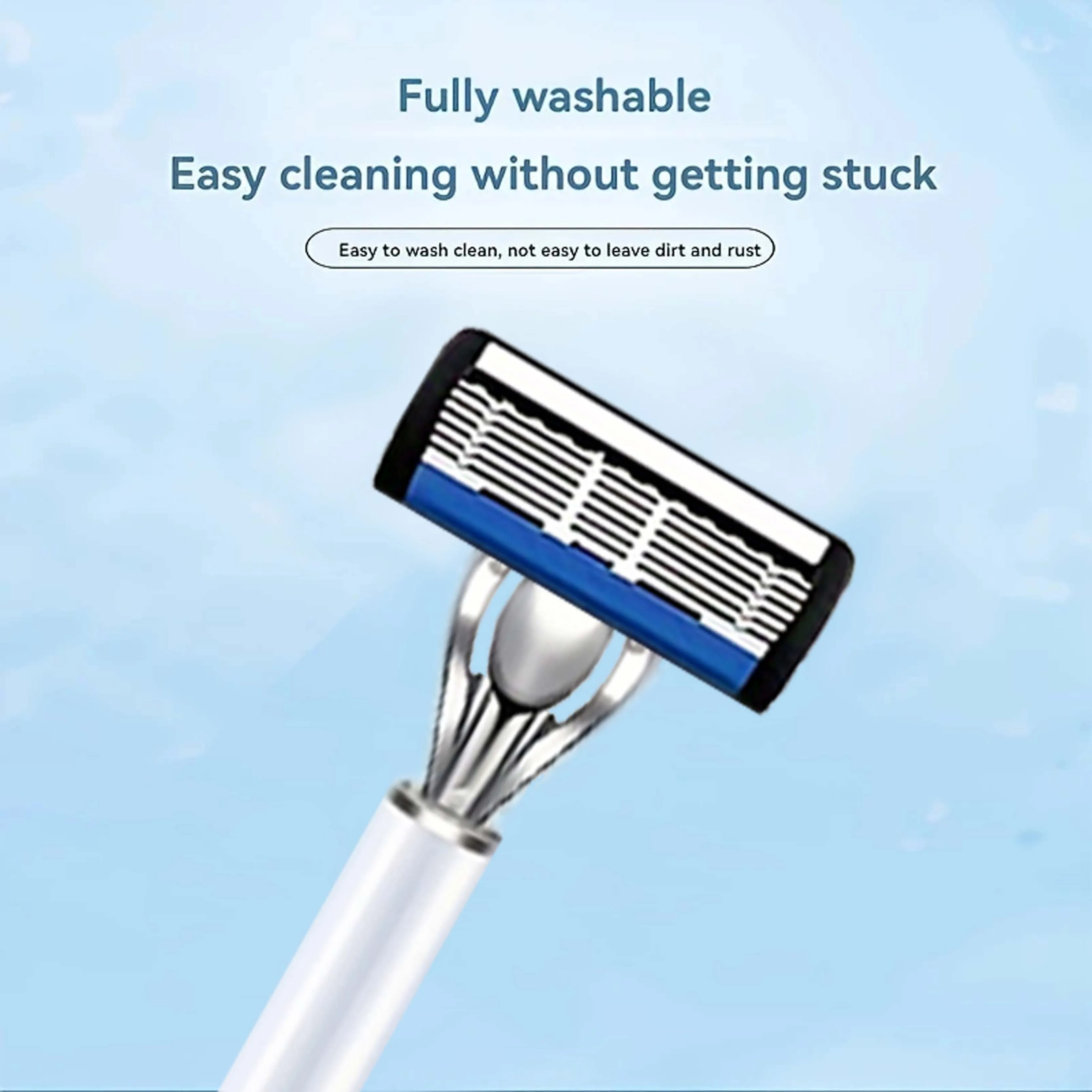 ماكينة حلاقة كلاسيكية للرجال مزودة بـ 36 شفرات حادة ومقبضين مضادين للانزلاق، مجموعة اقتصادية وعملية للرجال #3