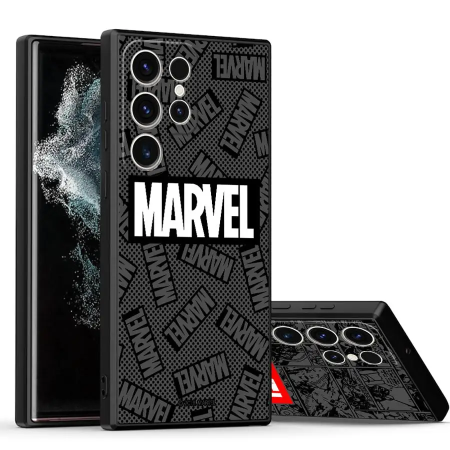 Marvel Logo Phone Case for Samsung Galaxy S21 FE S20 S23 Ultra S22 Plus S21 5G S24 S25 Ultra S20 TPU Soft Back Cover