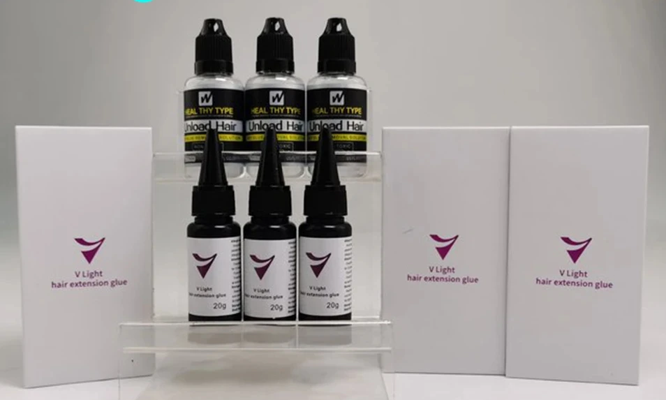 V-Light glue 20g for Tape hair extension V-Light Technology glue for HairExtension Wig Hair Piece