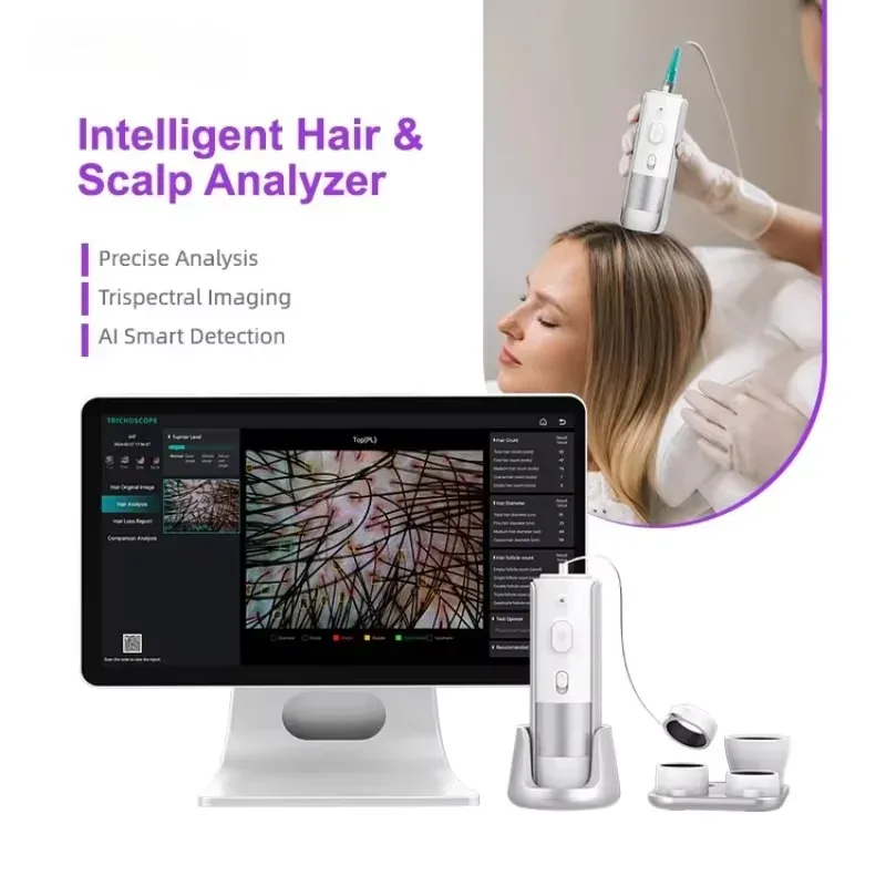 

2025 HD сканер кожи головы с фолликулом для волос, высококачественный анализатор волос, машина для анализа кожи и кожи головы для профилактики выпадения волос