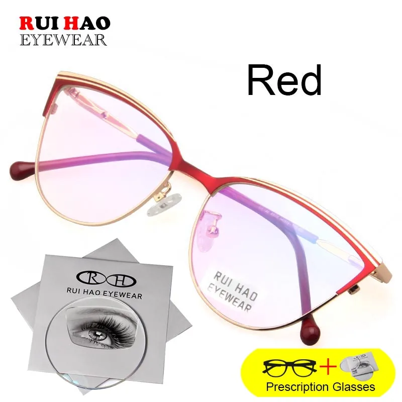 

Prescription Eyeglasses Women Cat Eye Glasses Fill Resin Lenses Rui Hao Eyewear Fashion Spectacles Frame Women 8502