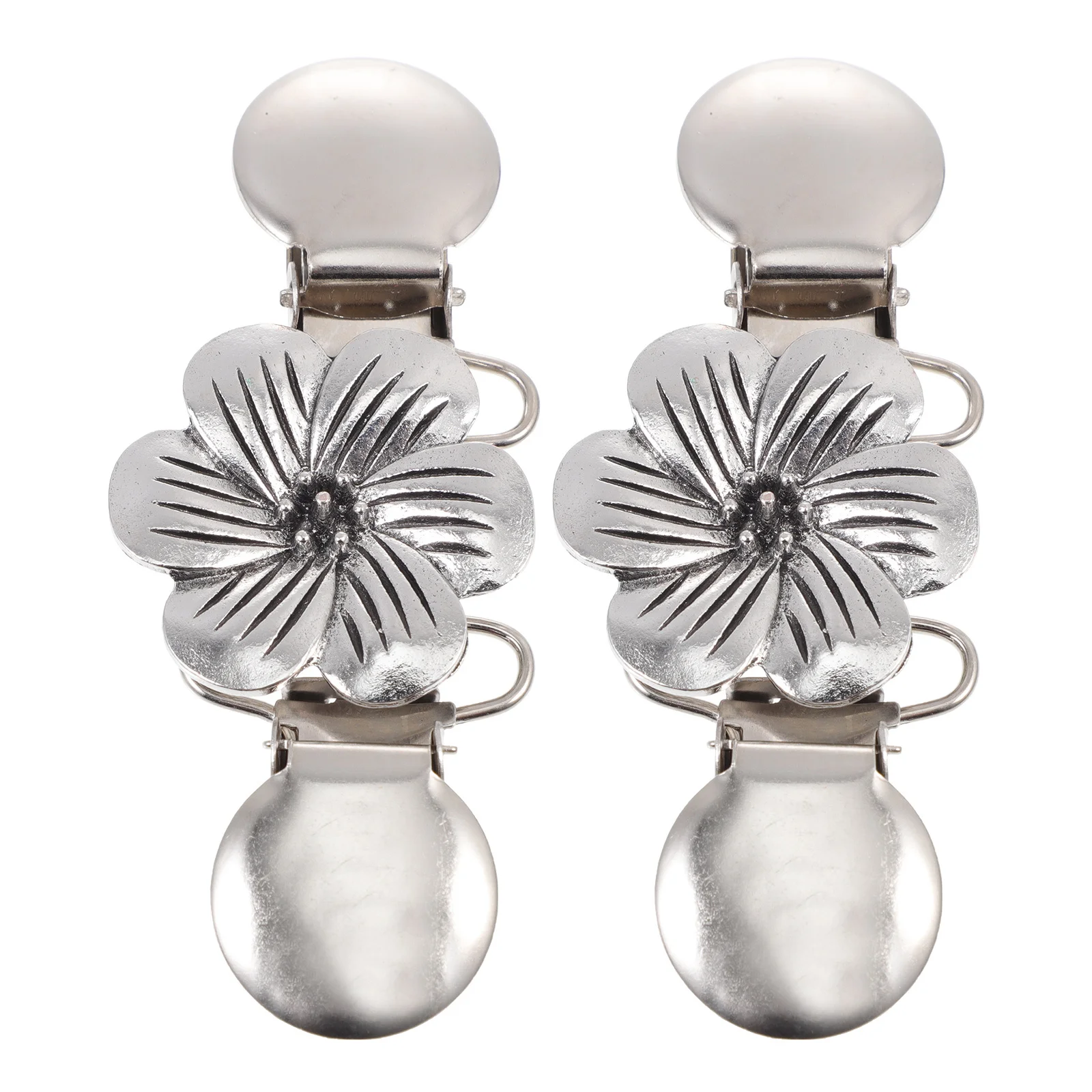 2 قطعة مقاطع سترة مكافحة فلاش خمر زهرة شال المشابك سبيكة دبابيس للسترات فساتين الياقات ريترو ستايل الإكسسوار #6