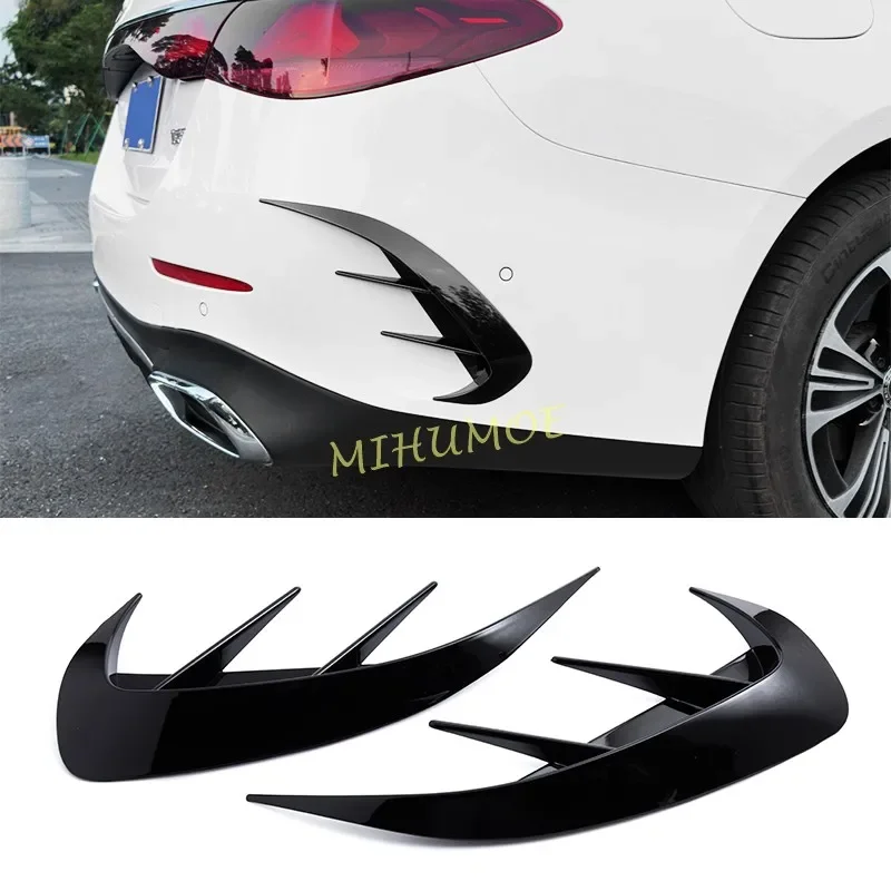 

For 2024-2025 Mercedes-Benz E300 E350 E450 E53 Sedan W214 Car Rear Bumper Spoiler Air Vent Cover Trim Decoration Glossy Black