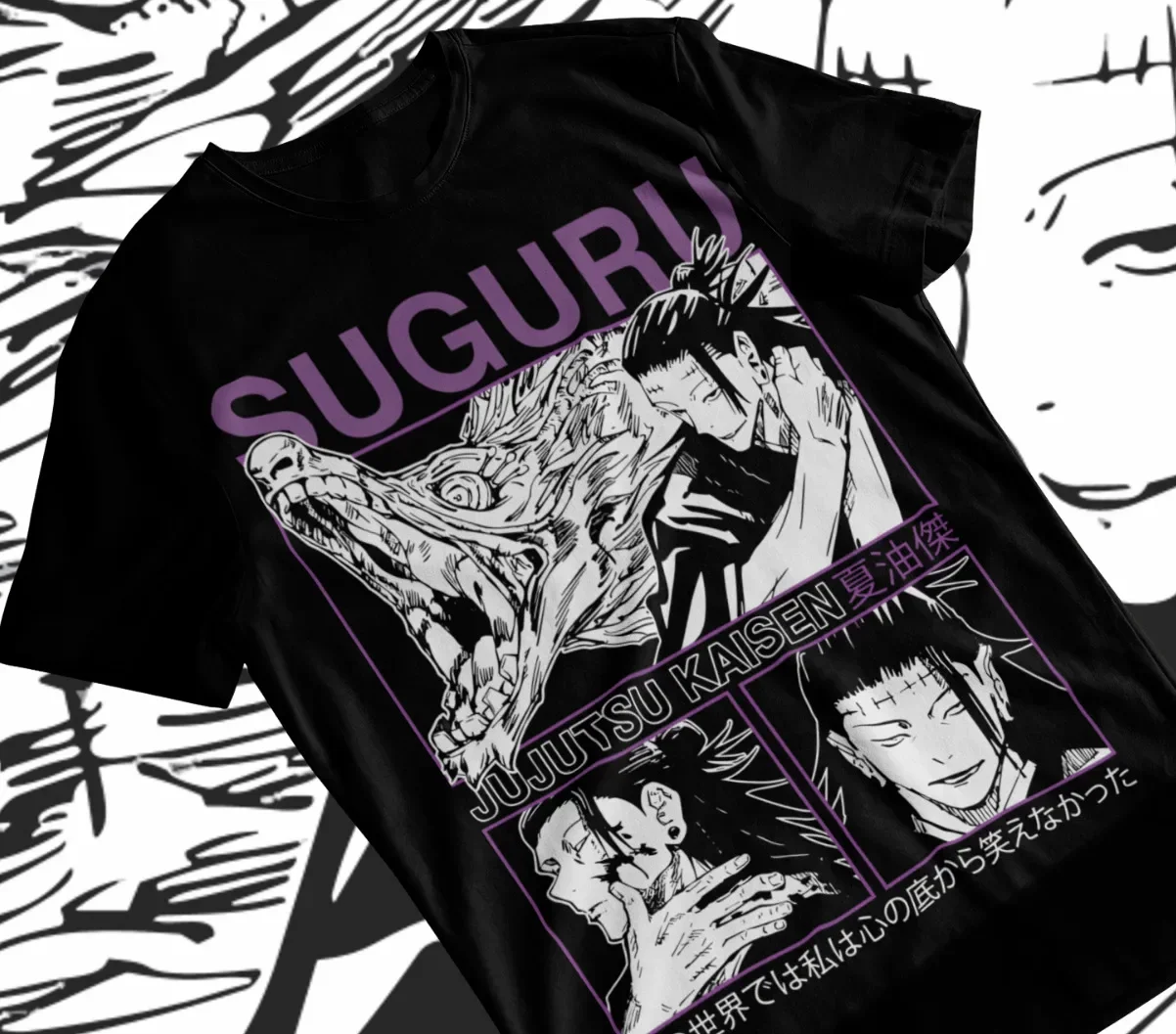 Geto Suguru Short Sleeve Jujutsu Kaisen Gojo Anime Unisex Shirt T-shirt Soft Tee