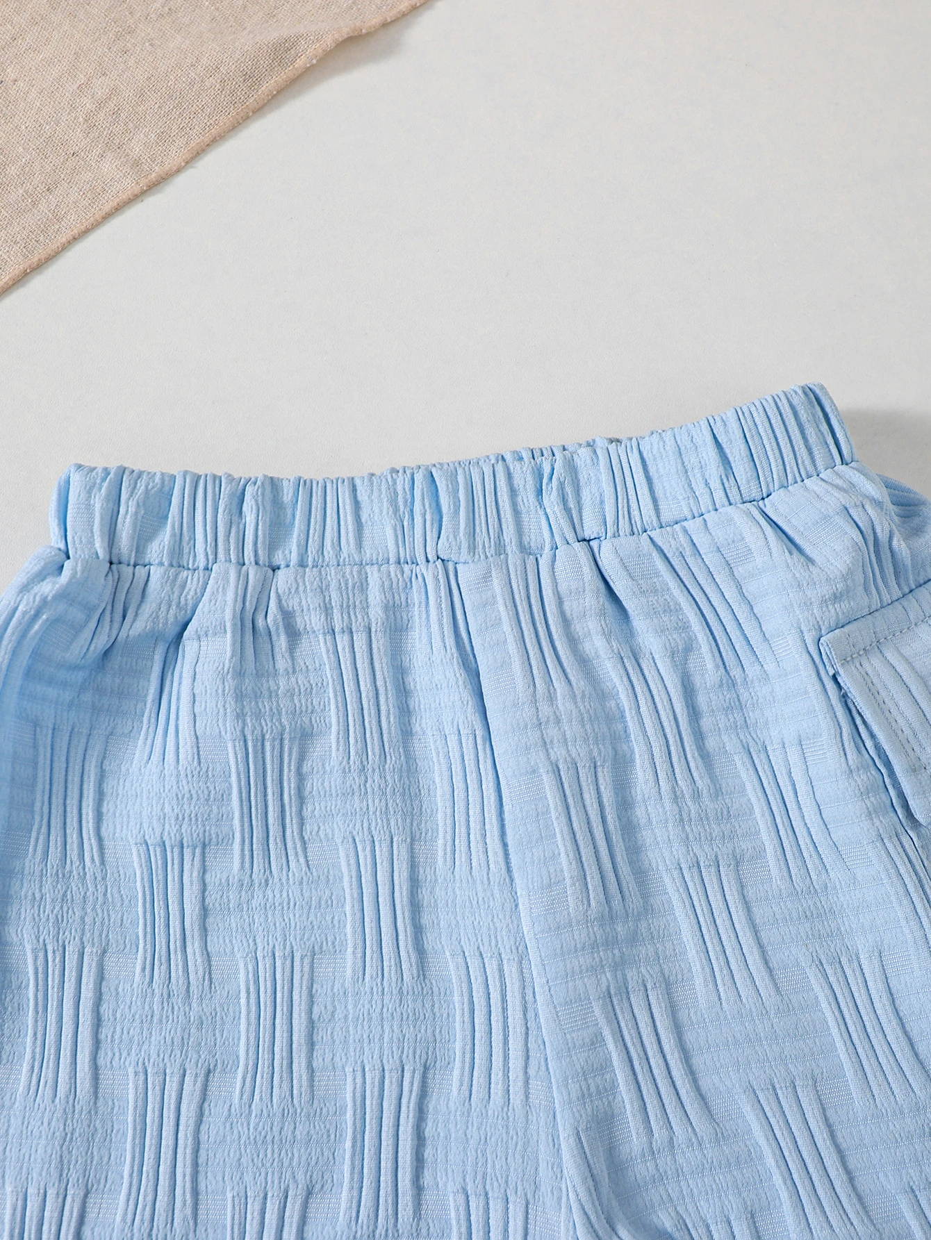 Conjunto de Verano para Bebé Niño, Camiseta a Rayas Azules con Solapa y Pantalones Cortos, Conjunto de 2 Piezas para Bebé Niño Guapo de 0 a 3 Años, Conjunto Informal, Ropa de Bebé