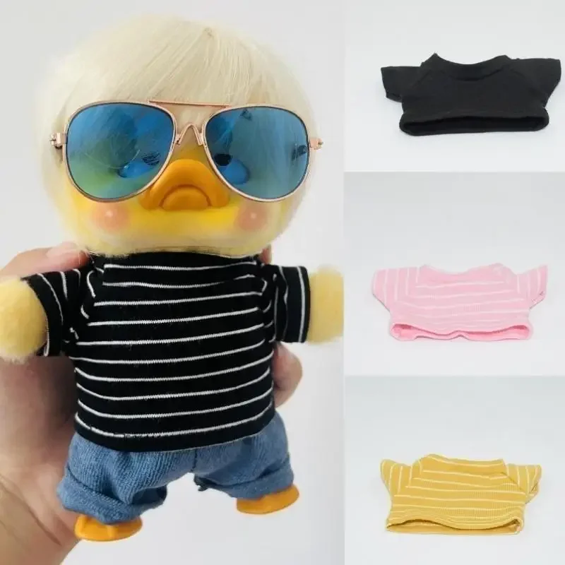 For Upset Duck for baby three for 20cm Cotton doll Simple Plush Toy Solid Color T-shirt Cowboy Shorts Dress