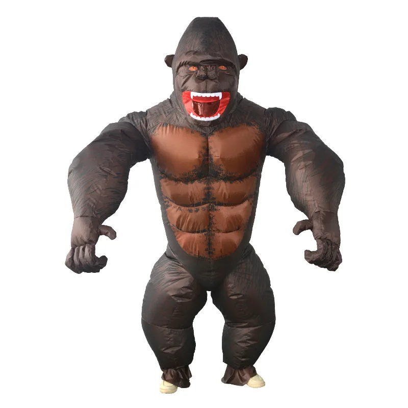 Nadmuchiwany kostium orangutana King Kong przebranie na karnawał maskotka zwierzęca małpa na Halloween Purim karnawałowe przebranie dorosły dzieciak