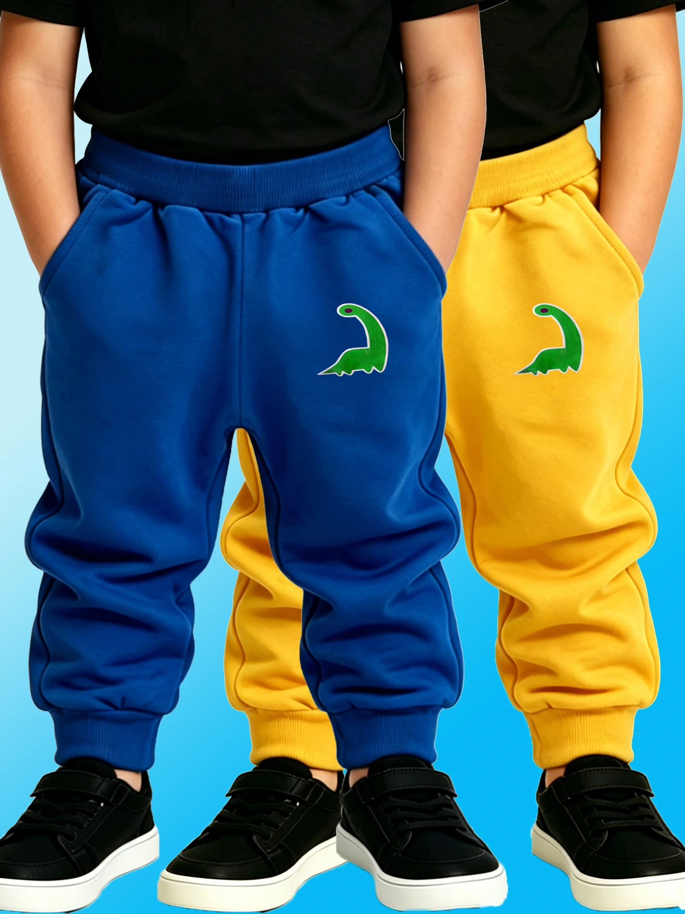 Spring Boys Girls Pants Kids Cartoon Print Sweatpants Skin - Friendly Children Knitting  Daily Wear Trousers For 2 to 12 Years